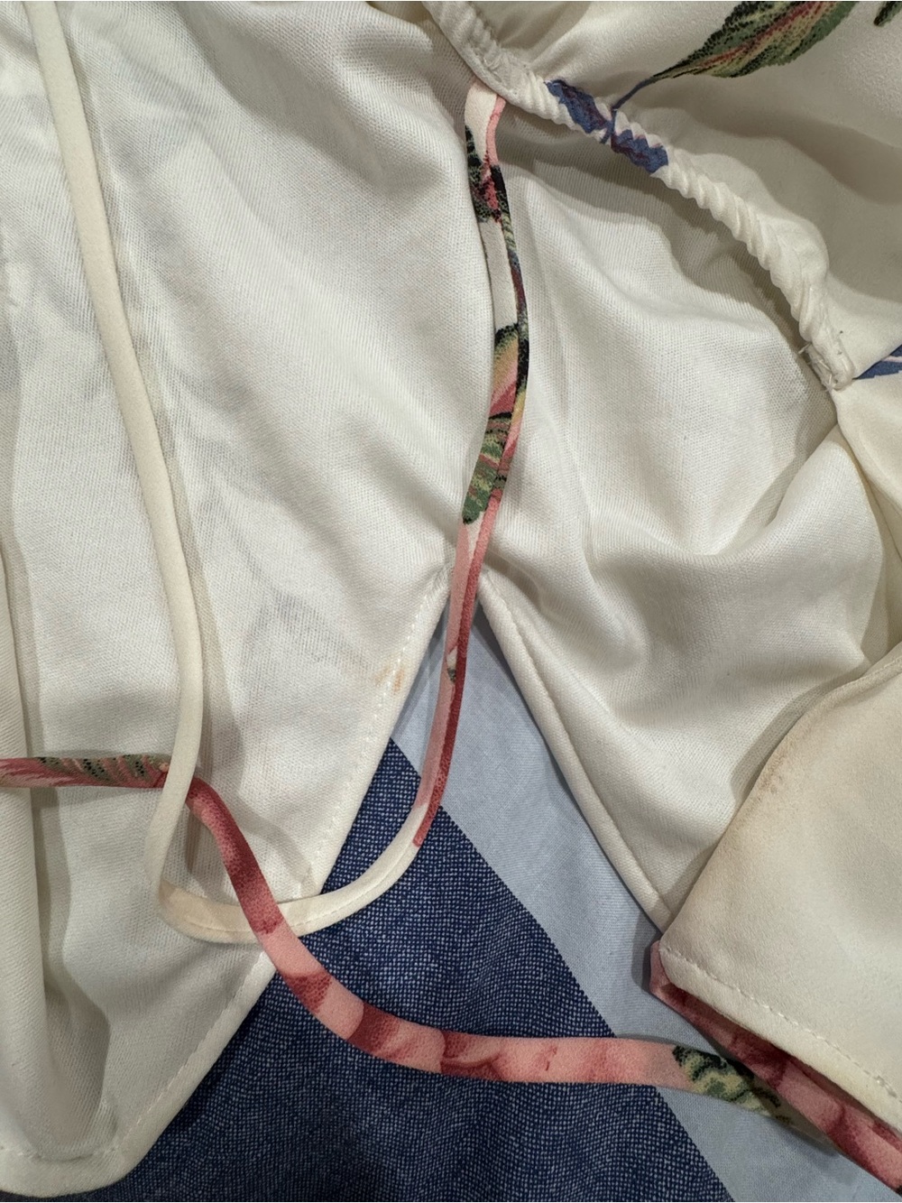 The Vintage Shop Cream Slip Dress with Pink Floral Print - Picture 3 of 5